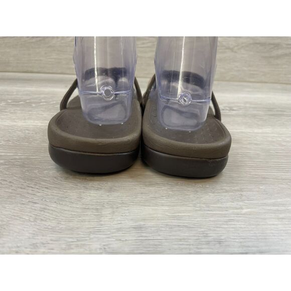 Vionic Tide II Women's Sandal Flip Flop Thong Orthotic 7 Brown Cheetah Shoes - Picture 4 of 10